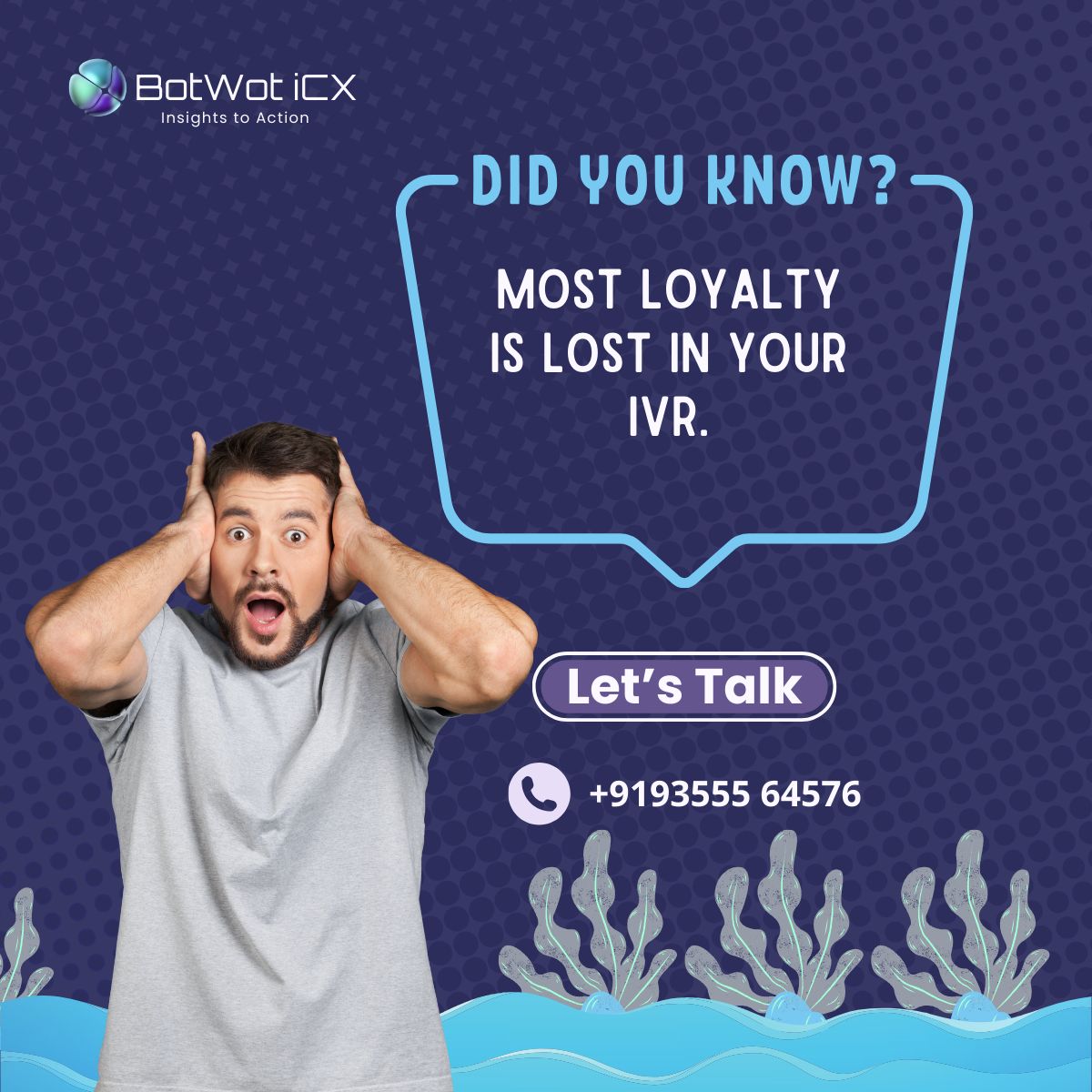 BotWot_iCX's tweet photo. Endless menus. Robotic voices. Long wait times. Customers don’t have the patience anymore - and frankly, they shouldn’t need it.

💬 Enter BotWot Voice AI Agents - Instant, human-like conversations. No buttons. No hold music. Just smart support that gets it right the first time. https://t.co/eGSk2ZYpG2