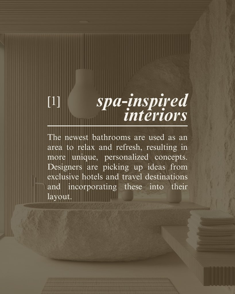 JasonBaths's tweet image. From spa-inspired designs to sustainable materials, these current bathroom trends focus on relaxation, functionality, and eco-friendly living. Which trend is your favorite? 🌿🚿