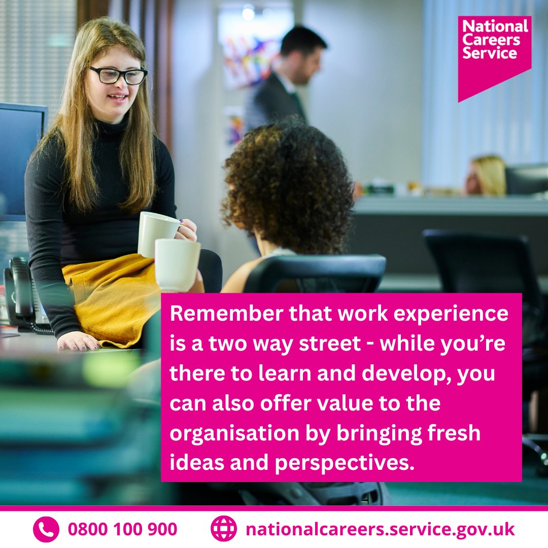 🌟Work experience is more than learning—it’s about collaboration 🌱 Check out our top tips: nationalcareers.service.gov.uk/careers-advice… For free, expert advice on work &amp; study, call ☎️ 0800 100 900 or visit 🌐 nationalcareers.service.gov.uk #NWEXW2025