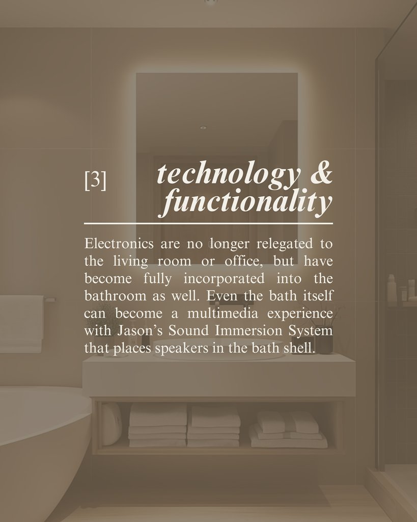 JasonBaths's tweet image. From spa-inspired designs to sustainable materials, these current bathroom trends focus on relaxation, functionality, and eco-friendly living. Which trend is your favorite? 🌿🚿