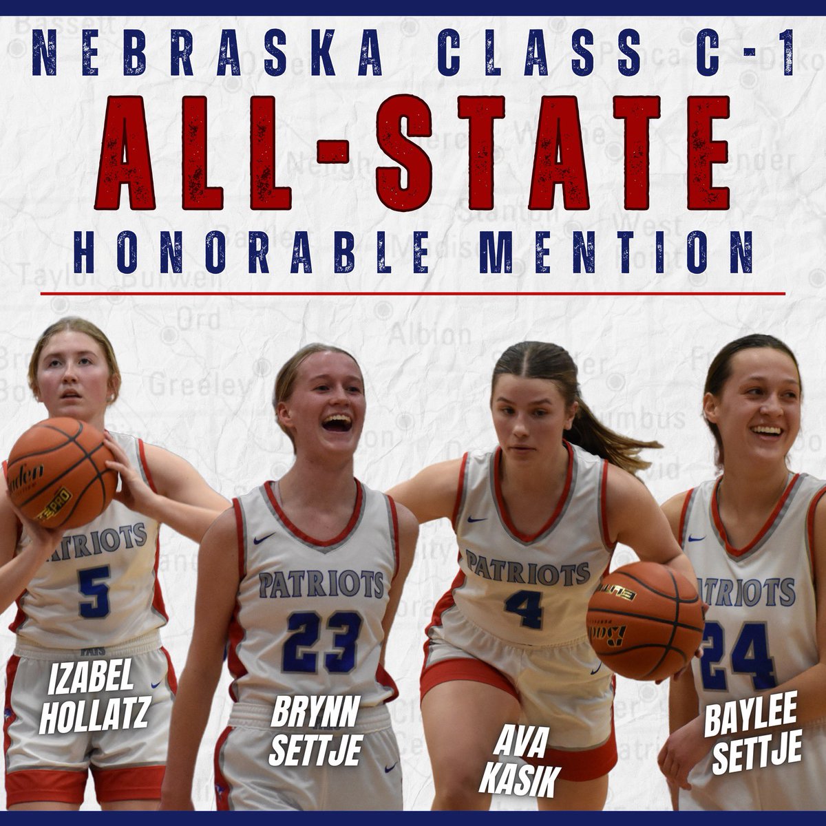 Congrats to four of our Clarkson-Leigh players on earning Nebraska Class C-1 All-State Honorable Mention honors! 🏀

🏅Izzy Hollatz – World Herald
🏅Brynn Settje –World Herald &amp; Journal Star
🏅Ava Kasik – Journal Star
🏅Baylee Settje – World-Herald &amp; Journal Star