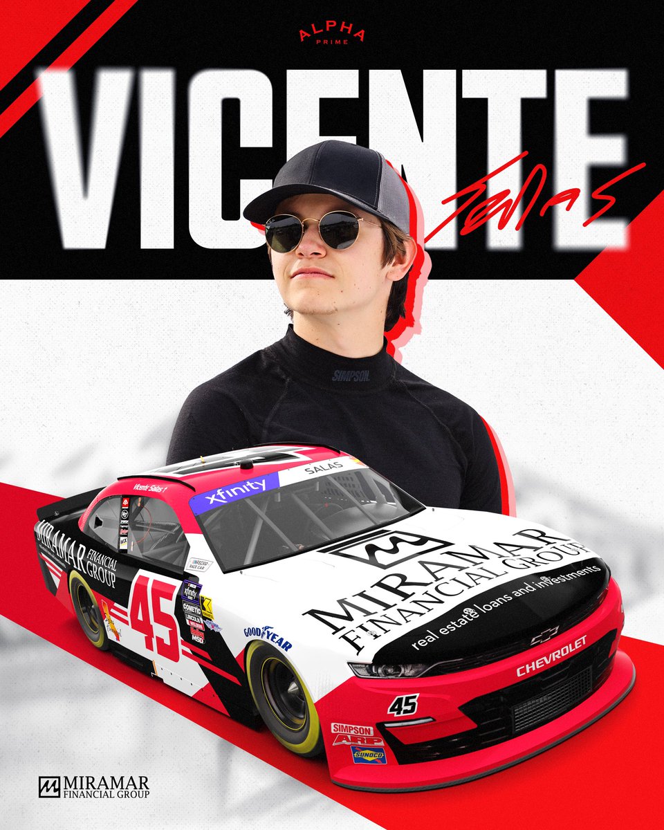 TeamAlphaPrime's tweet photo. ⛰️After turning some laps in our pre-season test, @vicente_salas14 is set to make his @NASCAR_Xfinity Series debut this weekend at @Rockingham1965!

#NCEducationLottery250 | #NASCAR https://t.co/2MMGGxwIrZ