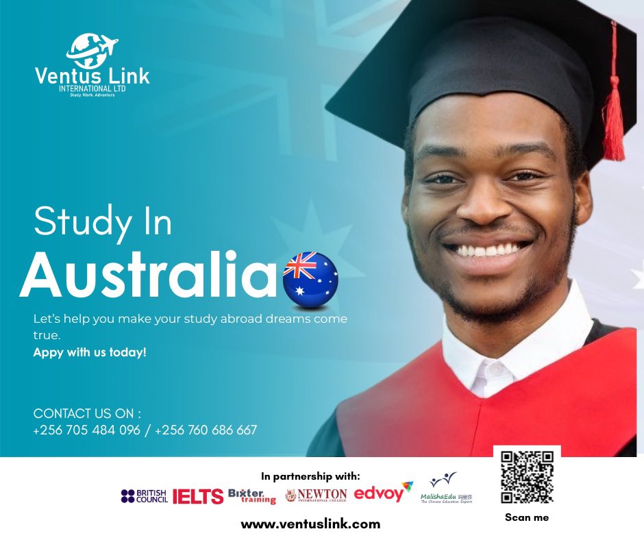 Study in Australia!🇦🇺
Experience world-class universities🏫, stunning landscapes🌆🛬, and vibrant culture🏮.

Benefits😌😉
- High-quality education👩🏽‍🎓👨🏾‍🎓
- Diverse courses🎓
- Multicultural environment👫🏾👨🏾‍🤝‍👨🏽
- Post-study work opportunities📃😎

Apply Now
Discover Australia's unique