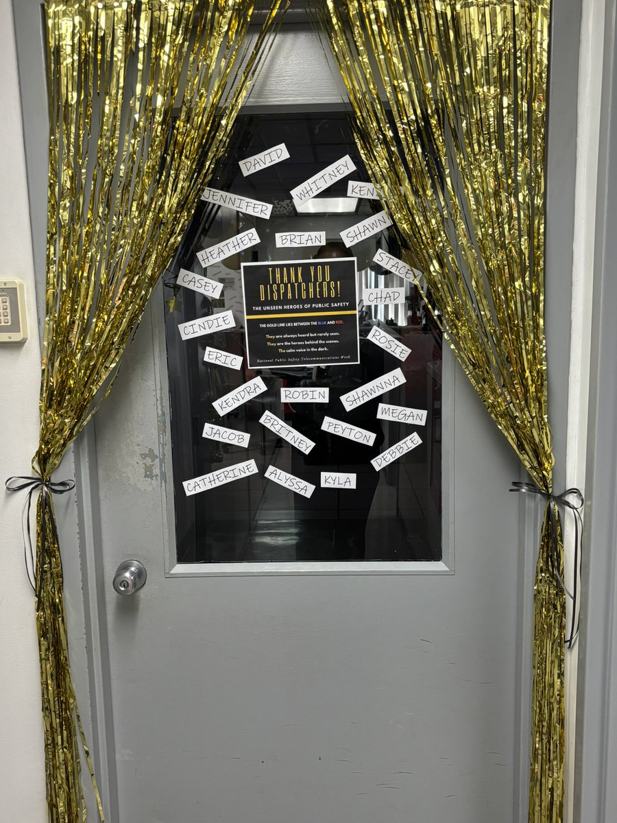 HamblenCo911's tweet photo. It’s National Public Safety Telecommunicators Week!!!  We are SO proud of the AMAZING team at @HamblenCo911 … so we’ll be celebrating all week!   So far… the Ops Center has been decorated and staff has gotten a little ‘swag’ to kick things off!  #NPSTW https://t.co/KsDIU1ng6N