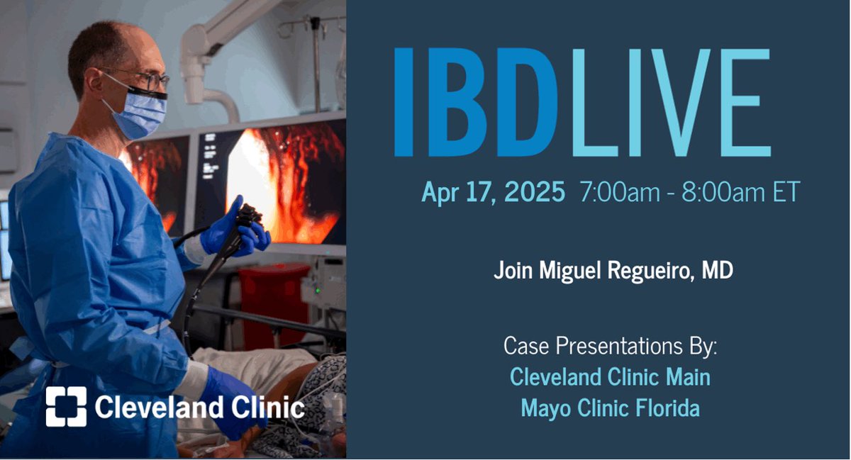 Rita Rys (@ritarys1) on Twitter photo Tune in for IBD LIVE on Thursdays at 7 AM ET to discuss cases from IBD Centers around the world with <a href="/MRegueiroMD/">Miguel Regueiro</a>. Connect with colleagues while earning CME credit – eligible for ABIM, ABS, ABP MOC points. Register at ddicme.com/event/ibd-live… Tune in for IBD LIVE on Thursdays at 7 AM ET to discuss cases from IBD Centers around the world with <a href="/MRegueiroMD/">Miguel Regueiro</a>. Connect with colleagues while earning CME credit – eligible for ABIM, ABS, ABP MOC points. Register at ddicme.com/event/ibd-live…