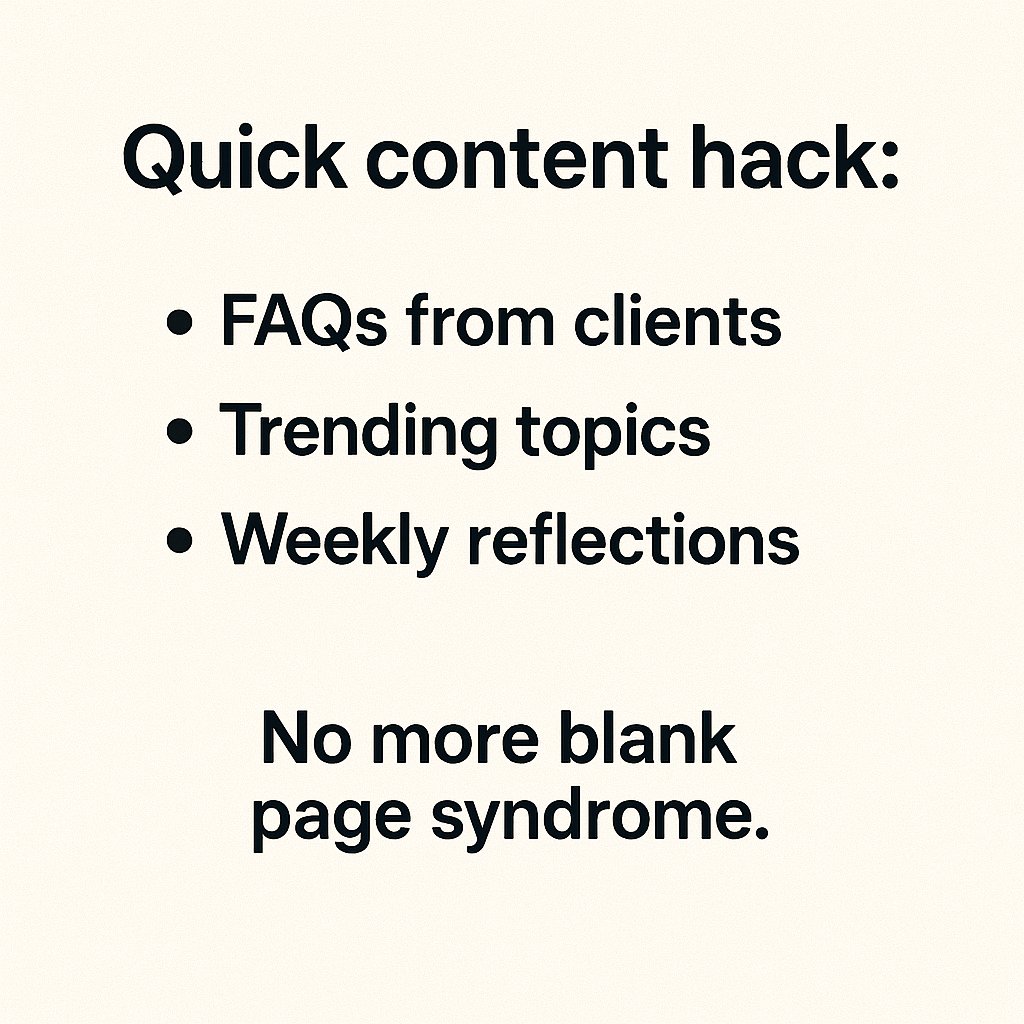 the_adnerd's tweet image. 𝗤𝘂𝗶𝗰𝗸 𝗰𝗼𝗻𝘁𝗲𝗻𝘁 𝗵𝗮𝗰𝗸:

FAQs from clients

Trending topics

Weekly reflections

No more blank page syndrome.

 #ContentIdeas #MarketingHack #marketing #digitalmarketing #MarketingTips #GrowthMindset