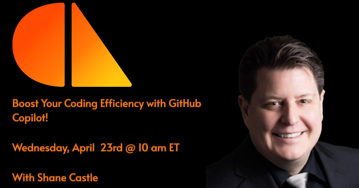 ObjectSharp's tweet image. Join us next week on April 23rd for an exciting webinar where you'll learn all about GitHub Copilot.
Discover how it works and watch a Live Demonstration packed with Tips and Tricks to maximize your coding efficiency.
events.teams.microsoft.com/event/9fe55dbf…
#Ai #Copilot #GitHub