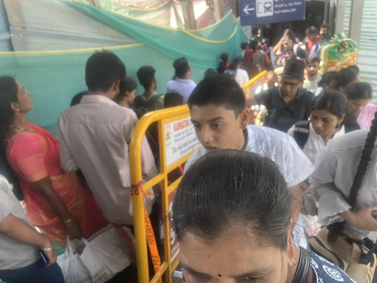 Chandra Shekhar Sharma (@chans2k2) on Twitter photo We never learn from past…even after few stampedes recently…
Stampede like situation is created here at footover bridge at P. No. 6 at Yashvantpur Railway station by obstructing the stairs by blockades with sliding wheels…
<a href="/RailMinIndia/">Ministry of Railways</a> <a href="/RailwaySeva/">RailwaySeva</a> <a href="/SWRRLY/">South Western Railway</a> <a href="/AshwiniVaishnaw/">Ashwini Vaishnaw</a> We never learn from past…even after few stampedes recently…
Stampede like situation is created here at footover bridge at P. No. 6 at Yashvantpur Railway station by obstructing the stairs by blockades with sliding wheels…
<a href="/RailMinIndia/">Ministry of Railways</a> <a href="/RailwaySeva/">RailwaySeva</a> <a href="/SWRRLY/">South Western Railway</a> <a href="/AshwiniVaishnaw/">Ashwini Vaishnaw</a>