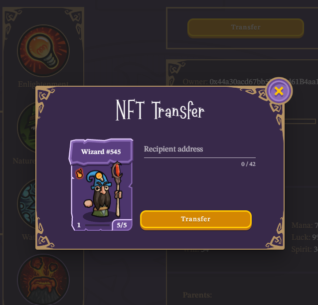 🛠️ Sneak Peek: NFT Transfers Coming Soon to the Mystix Marketplace! 🧙‍♂️
Seamless trades, easy gifting, and smooth strategy moves - all just a few clicks away. 
We're building fast and this is just a glimpse of what's coming. Become part of the journey - don't miss out 👀 #Mystix