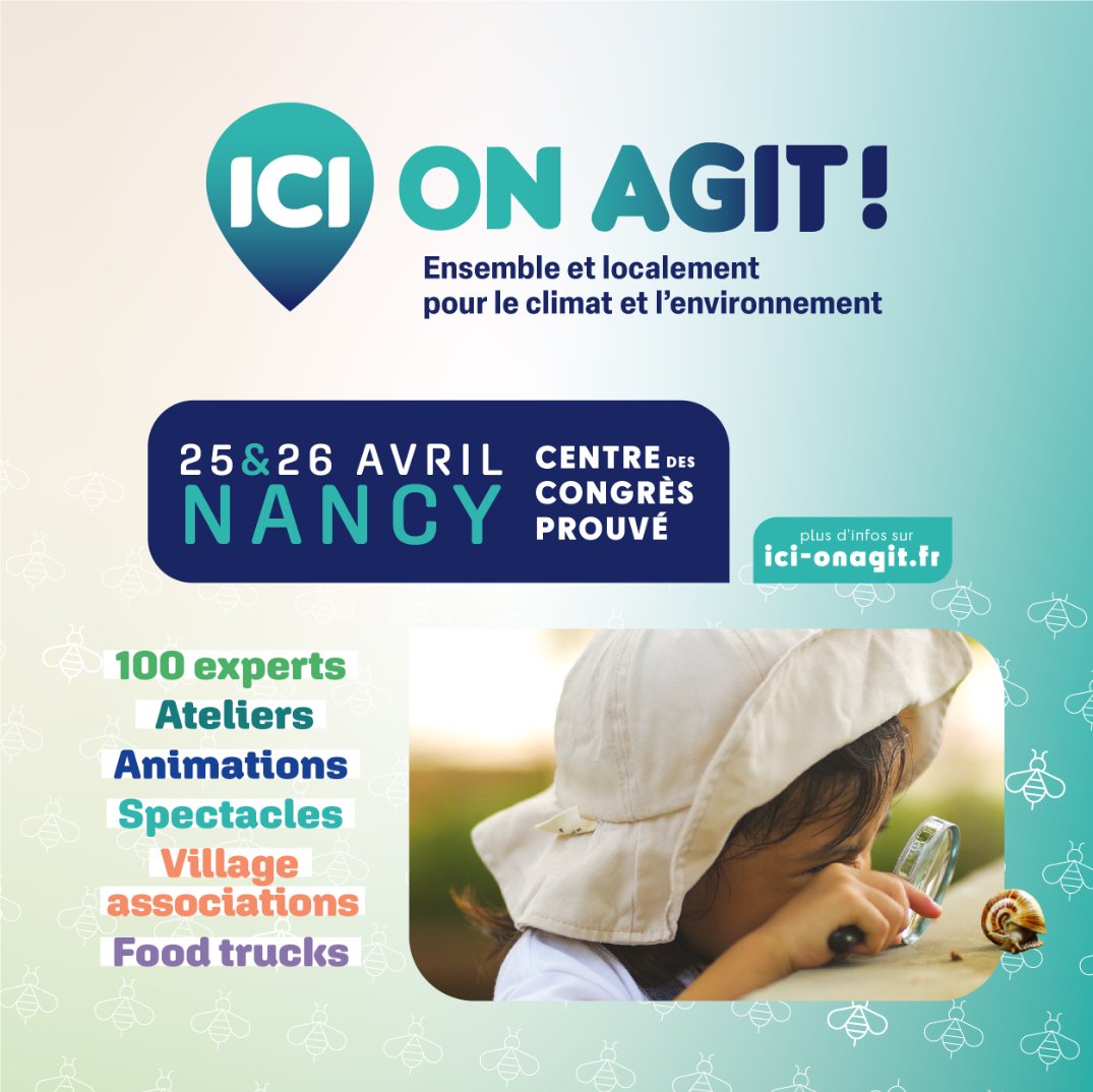 Steph_Dommange's tweet image. 🌱Les 25 & 26 avril RDV à #Nancy pour l’événement ICI ON AGIT !
Ensemble et localement pour le climat et l'environnement
🚆Le @GroupeSNCF , partenaire privilégié de l’événement sera présent (stand 5) avec :
- @SNCFVoyageurs pour parler mobilité bas carbone, innovations pour le…