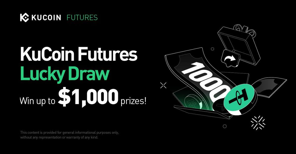 KuCoin Futures Lucky Draw – Win Up to $1,000! 🎉

📅 April 14 9:00– April 27, 2025 16:00 (UTC)
💰 $10,000 Prize Pool

Complete the tasks below to join:
✔ Follow <a href="/KuCoinFutures/">KuCoin Futures ⚡️</a>
✔ New users make futures trade ≥ 200 USDT (principal × leverage) on KuCoin

Follow the steps below to