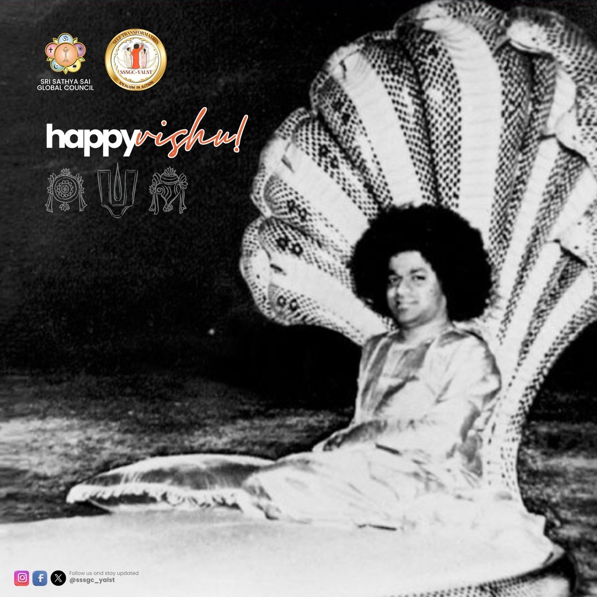 SSSGC_YALST's tweet photo. 𝗛𝗮𝗽𝗽𝘆 𝗩𝗶𝘀𝗵𝘂! 🧡

"True celebration of Vishu lies in each sharing the happiness of the other." - Sri Sathya Sai Baba | April 15, 2003

#SSSGCYALST #100YearsofSriSathyaSai #JourneyHome #SSSGC #Sai100 #Vishu https://t.co/sj9KeNVWfL