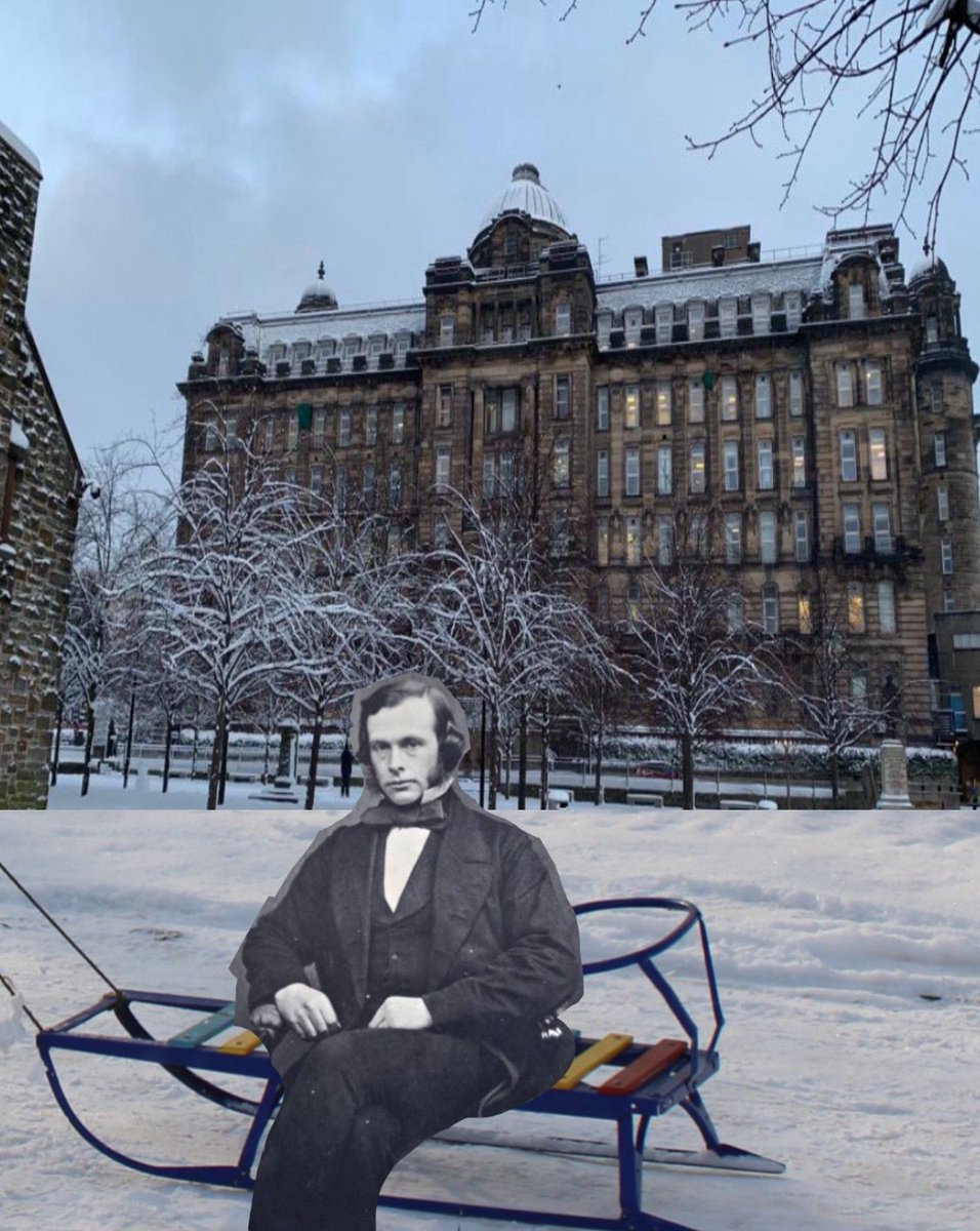 FriendsofGRI's tweet image. #archive30 #day13 

Without #archivetechnology, we wouldn&apos;t have this snap of Lister on his sledge outside GRI contemplating all things antisepsis - cows, sewage, carbolic acid &amp;amp; how to persuade the non believers that he is definitely onto something...😜   

@ara_scot