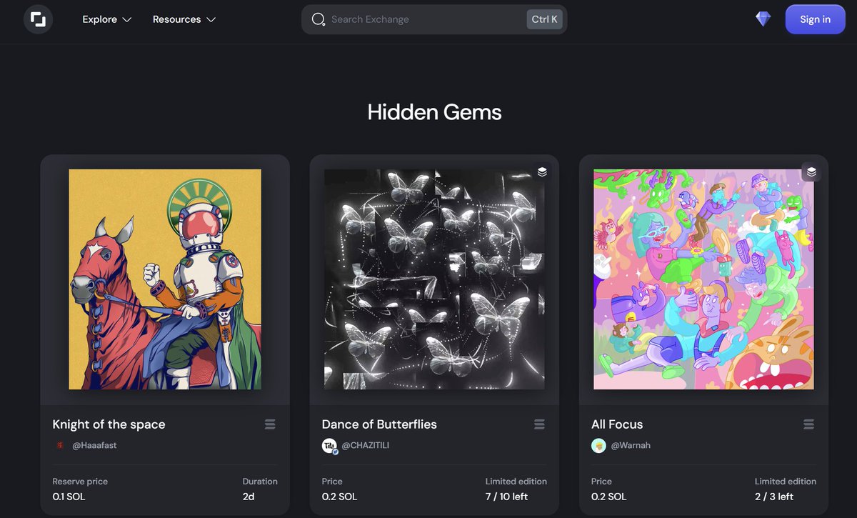 chazitili's tweet photo. GM Fam
Our Art  on the Exchange Art Homepage 🥳
Dance of Butterflies, has been selected as a hidden gem!
Thank you so much @exchgART

@matiliart x @Chazwesley99

7/10 Editions left
0.2 SOL
Link👇 https://t.co/gRaaiwKL3o