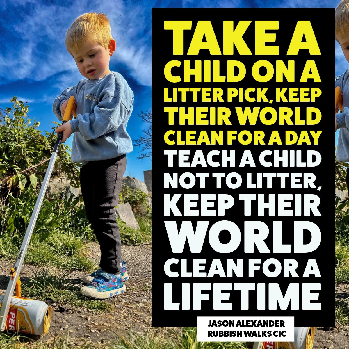 Monday Motivation… 

Take a child on a litter pick,
keep their world clean for a day. 
Teach a child not to litter,
keep their world clean for a lifetime. 

💚🚯🗑👍🏻💚 #litter #litterpick #lovewhereyoulive #bethechange #mondaymotivation #mondaythoughts