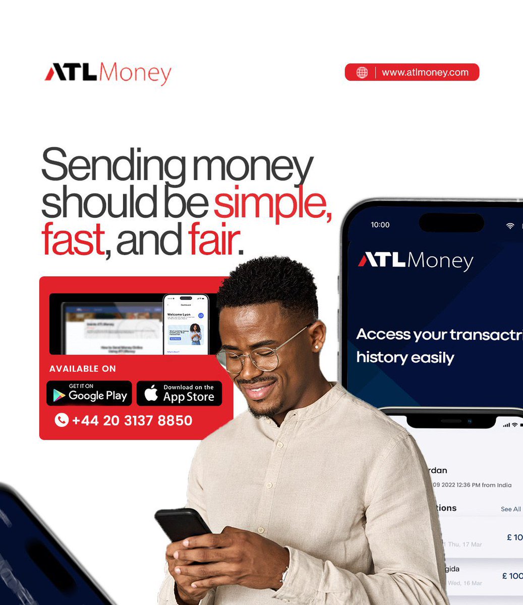 AtlmoneyT's tweet photo. Why pay more in fees when you don’t have to? 🤔💸

With ATLMoney, you get:
✅ Better exchange rates
✅ No hidden fees
✅ Fast and secure transactions

💡 Make every transfer count—start sending today! [https://t.co/YQw4UMvkie]

#ATLMoney #NoHiddenFees #BetterDeals #GlobalSupport https://t.co/jhQF65HCCH