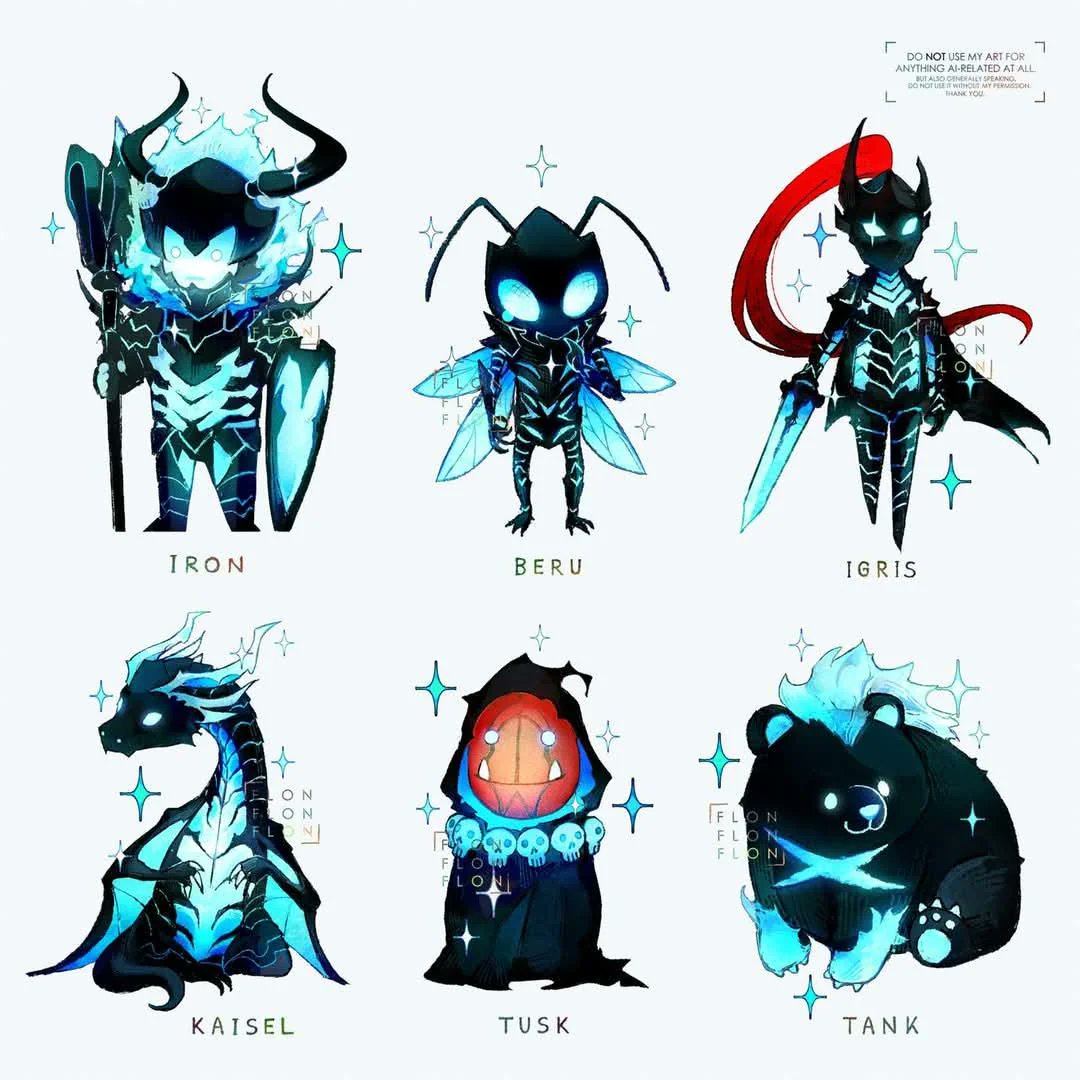 SoloLevelUpdate's tweet photo. Chibi Shadows 

(Credit: @FlonFlonFlon) https://t.co/xEoXoo08Uv