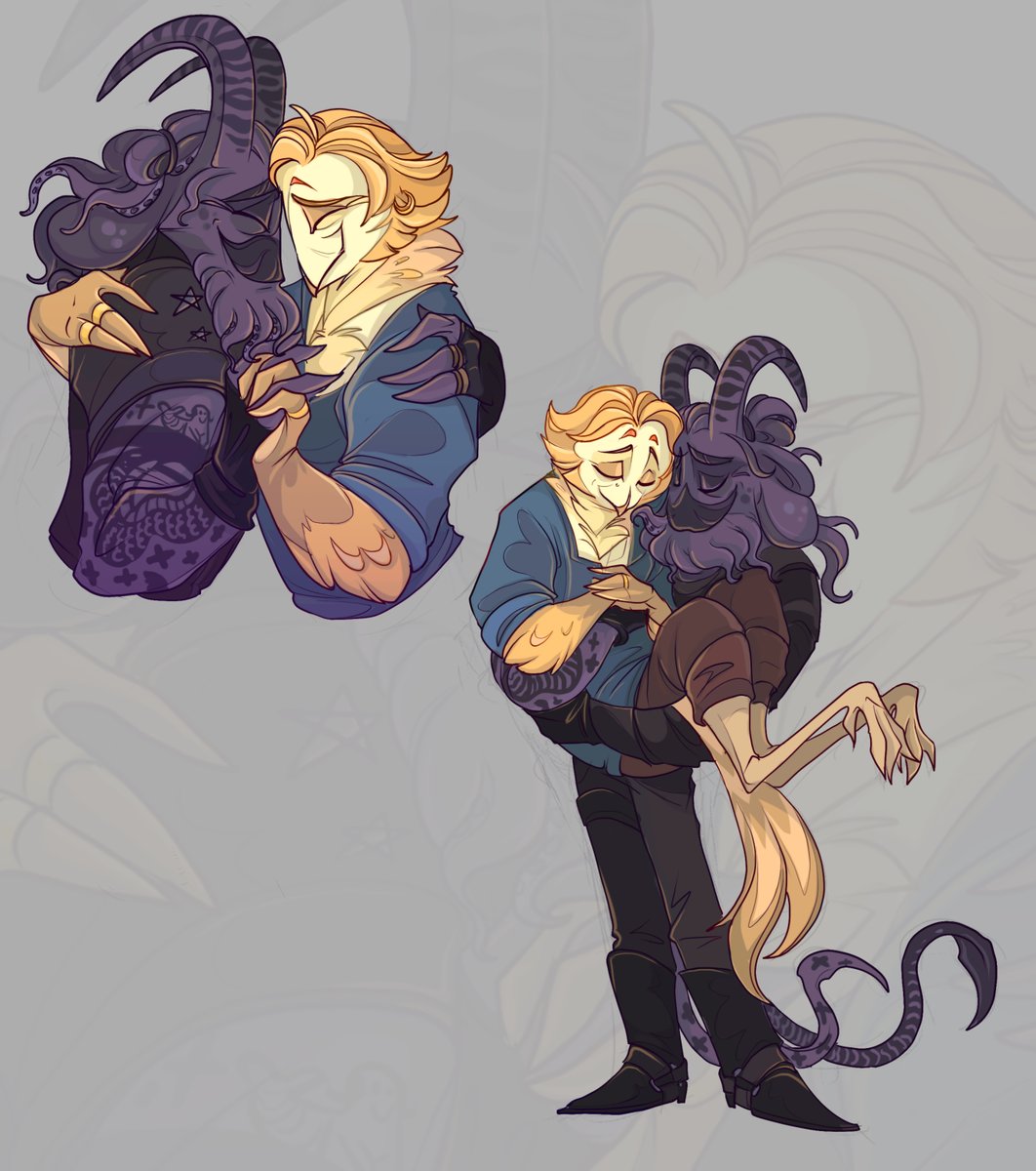 FortunataFox's tweet photo. Slowly returning to the demon sinner Ed and the Goetia prince Stede  (started this sketch over a year ago, I need to make space for new works  in this AU😈) #OFMDfanart #HelluvaBossAU #OFMD https://t.co/MnWpGRAGs8