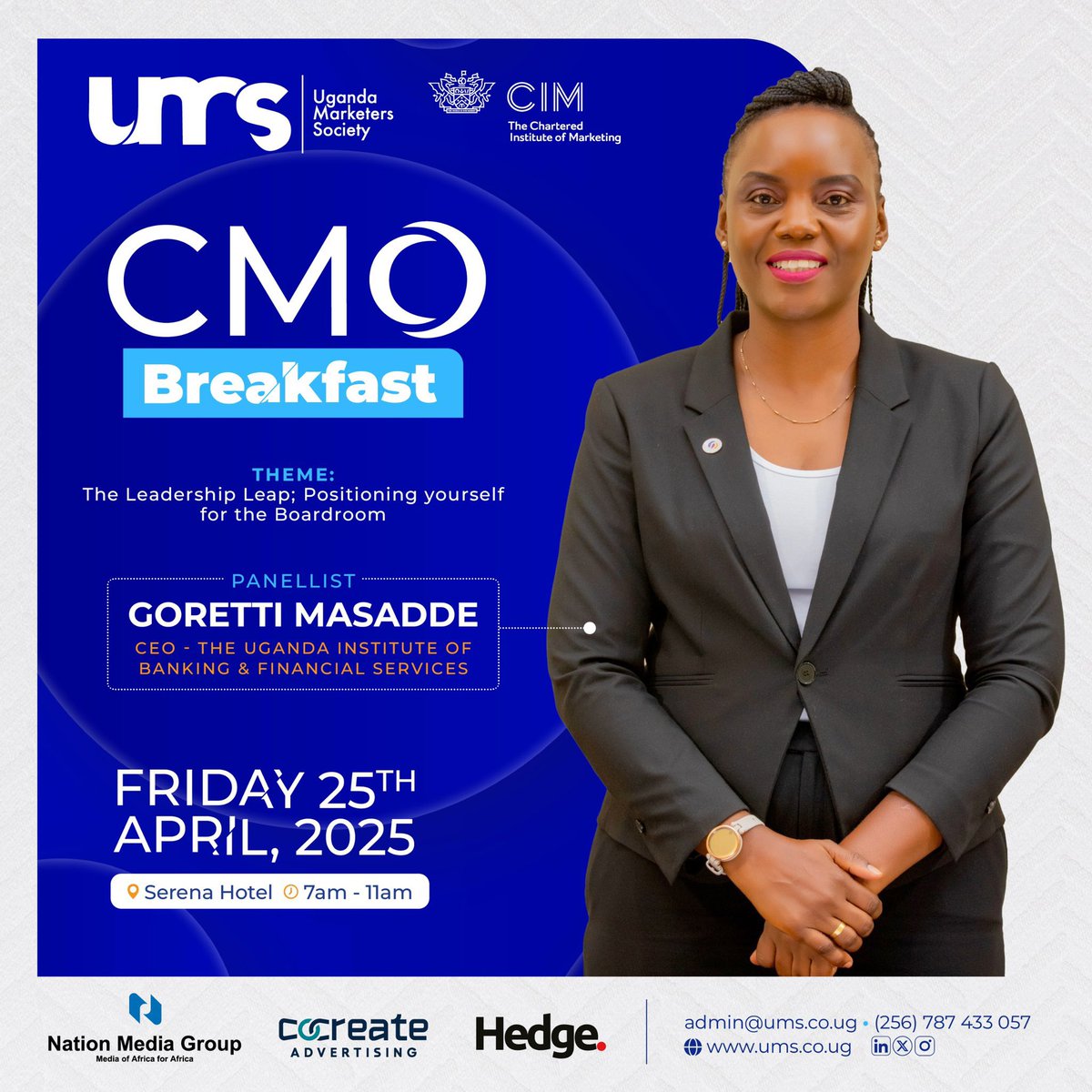 PyeparFaisal's tweet photo. The goal is to attend the #CMOBreakfast by @UMS_Marketer, just to rub shoulders with the greats like; Ms. Gloria Byamugisha &amp; @KKisakye ❤️

Members pay 200K | Non members pay 250k https://t.co/sgwgrsVVoU