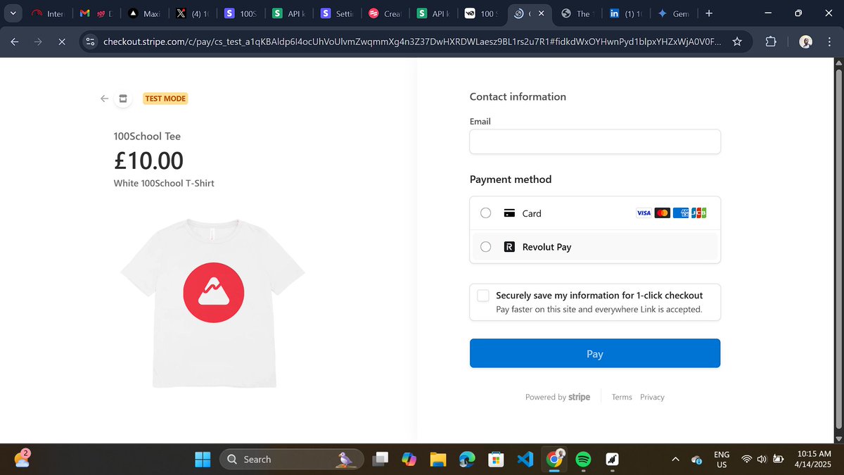 ChimezieOnyeali's tweet photo. Day 14 of #14DaysofNoCode with #100school π―
Today I continued to build a merch store using @vercel v0 and @stripe. I learned some useful tips about coding with v0 and enhanced the site with additional features.
Here's my site https://t.co/BrCZ3npwxuπ https://t.co/5waXXUhrQz