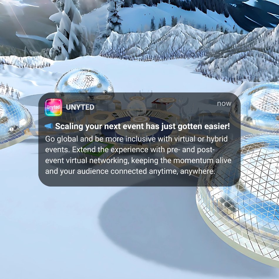 🚀 Scale your next event with Virtual Davos! 🌍 Go global, stay inclusive &amp; keep networking alive before &amp; after the main event. bit.ly/3PM20LI🔗 Book your virtual space today!  #VirtualDavos #HybridEvents