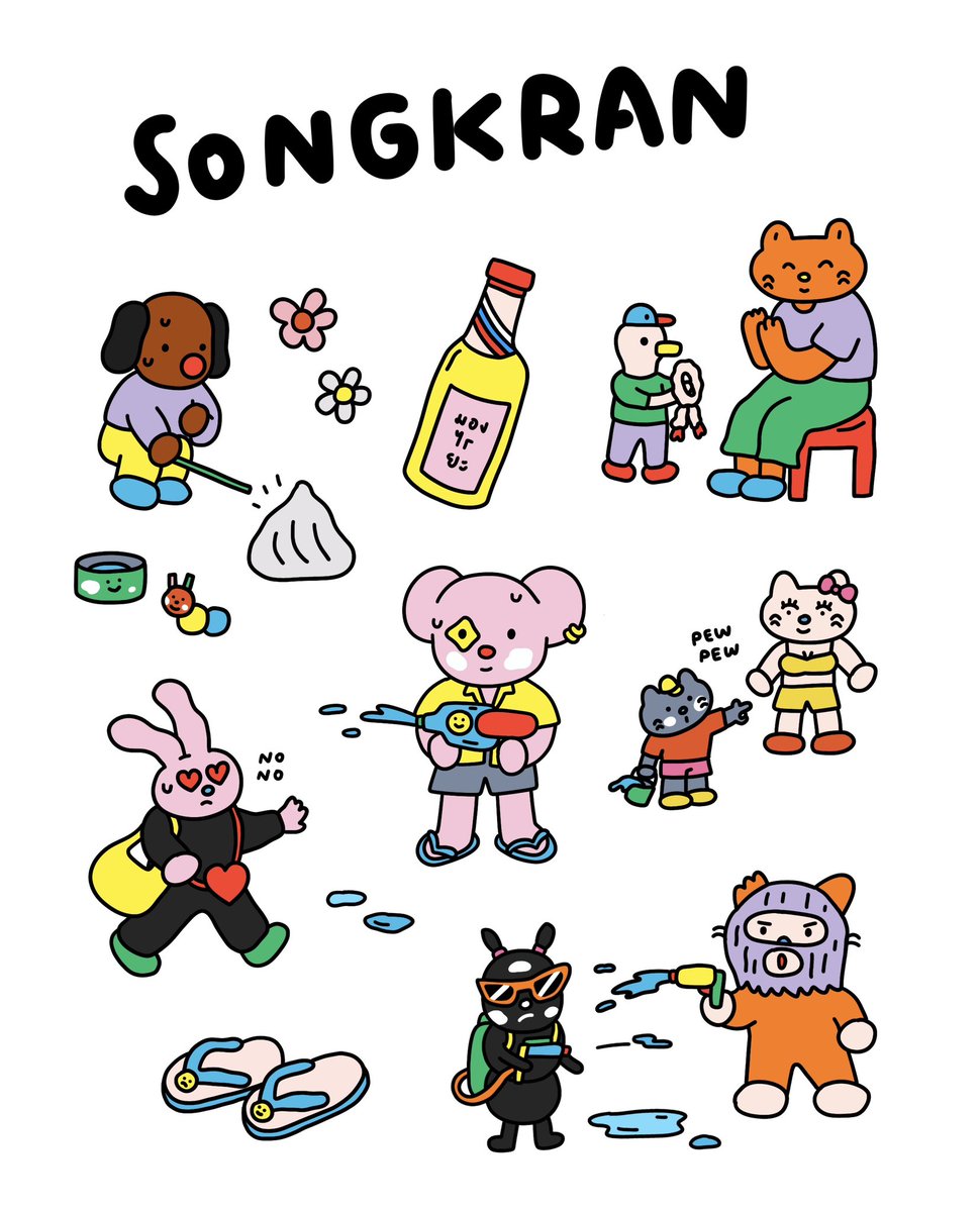 Happy Songkran Day in Thailand 🔫💦💦💦 pew pew
