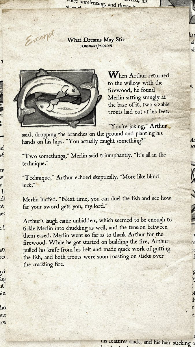 Here's some of the art I created for the Merlin reverse big bang this year 🧡 s0mmerspr0ssen created a lovely fic to go with it! The link to the fic is in my linktree #Merlin #Merthur