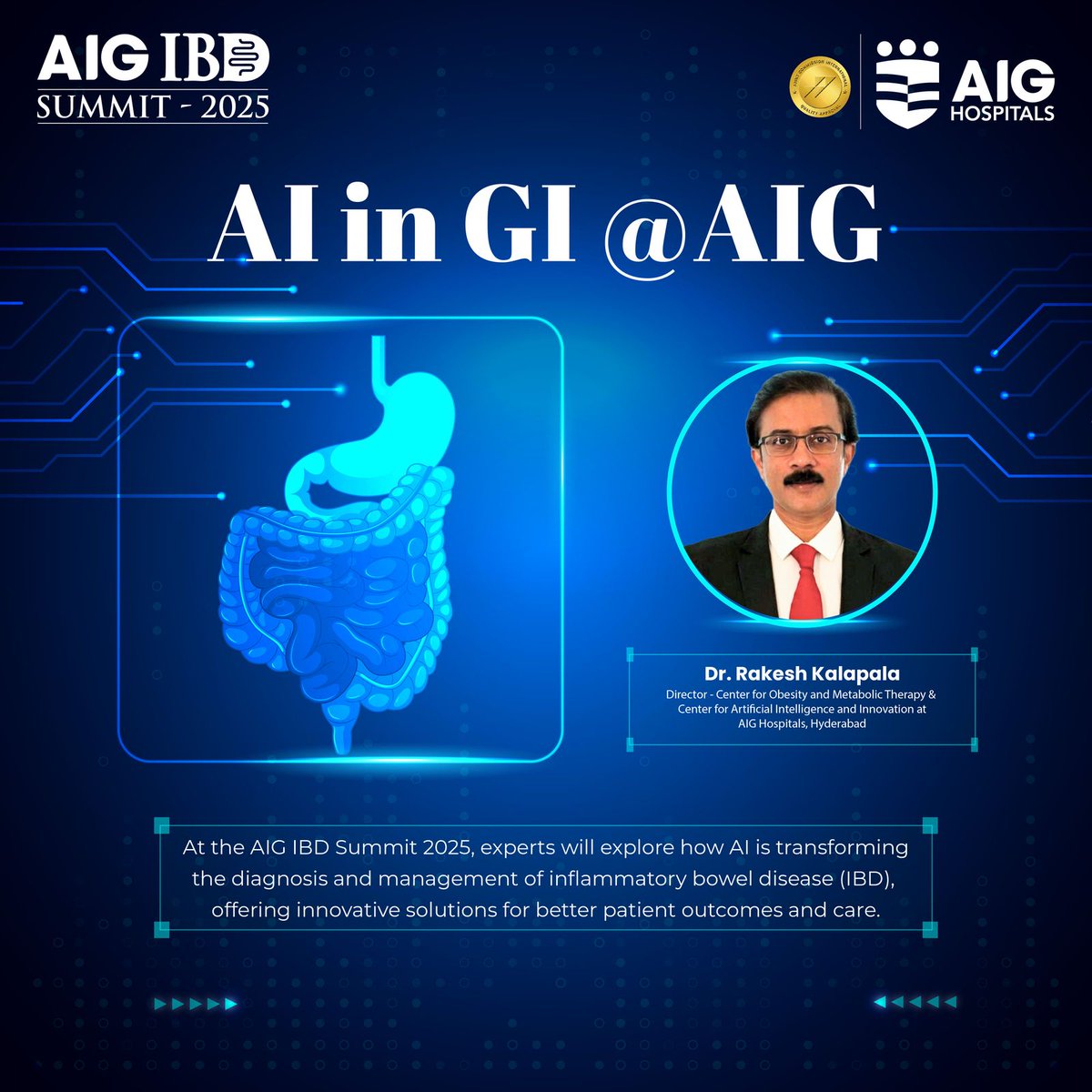 IBD-ENC (@ibd_enc) on Twitter photo 🚀 AIG IBD Summit 2025: Where innovation meets gastroenterology!
🤝Join Dr. <a href="/RakeshKalapala1/">Rakesh Kalapala</a> & global experts to explore how AI is transforming IBD care.
📅 Apr 25–27 | Hyderabad
🔗 Register: aigibdsummit2025.com
#AIGIBDSummit2025 #AIinGI #IBD #GI #AI #AIGHospitals 🚀 AIG IBD Summit 2025: Where innovation meets gastroenterology!
🤝Join Dr. <a href="/RakeshKalapala1/">Rakesh Kalapala</a> & global experts to explore how AI is transforming IBD care.
📅 Apr 25–27 | Hyderabad
🔗 Register: aigibdsummit2025.com
#AIGIBDSummit2025 #AIinGI #IBD #GI #AI #AIGHospitals