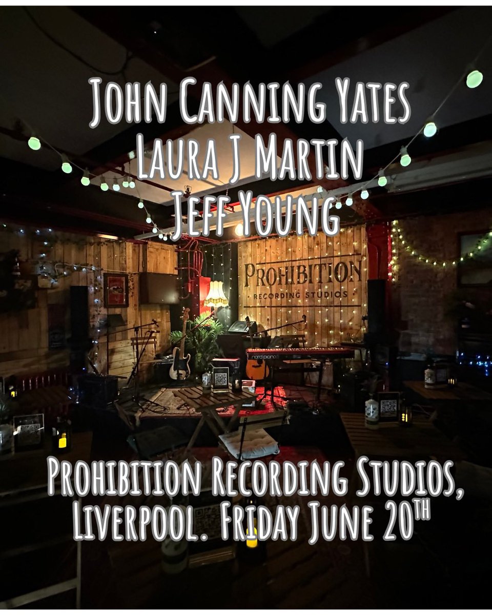 John Canning Yates (@johncyates) on Twitter photo Really excited to be playing alongside the wonderful <a href="/LauraJMartinuk/">Laura J Martin - @laurajmartinuk.bsky.social</a> and author extraordinaire, Jeff Young at this beautiful intimate venue on June 20th. I’m a huge fan of both, so I can’t wait! Tickets are limited and available here:
prohibitionrecordingstudios.co.uk/events/john-ca… Really excited to be playing alongside the wonderful <a href="/LauraJMartinuk/">Laura J Martin - @laurajmartinuk.bsky.social</a> and author extraordinaire, Jeff Young at this beautiful intimate venue on June 20th. I’m a huge fan of both, so I can’t wait! Tickets are limited and available here:
prohibitionrecordingstudios.co.uk/events/john-ca…