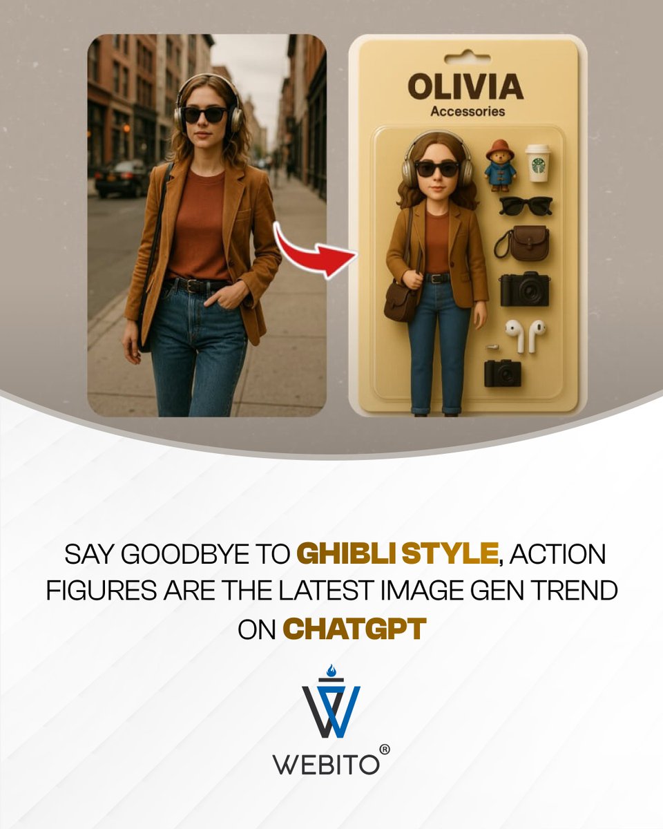 WebitoAI's tweet image. Action Figures Take the Stage

ChatGPT’s image gen is moving from dreamy Ghibli styles to bold, toy-like action figures, redefining AI art with detailed designs and strong character appeal.

#AIImageTrend #ChatGPT #ActionFigures #AI #WebitoInfotech #Webito #Infotech #Software