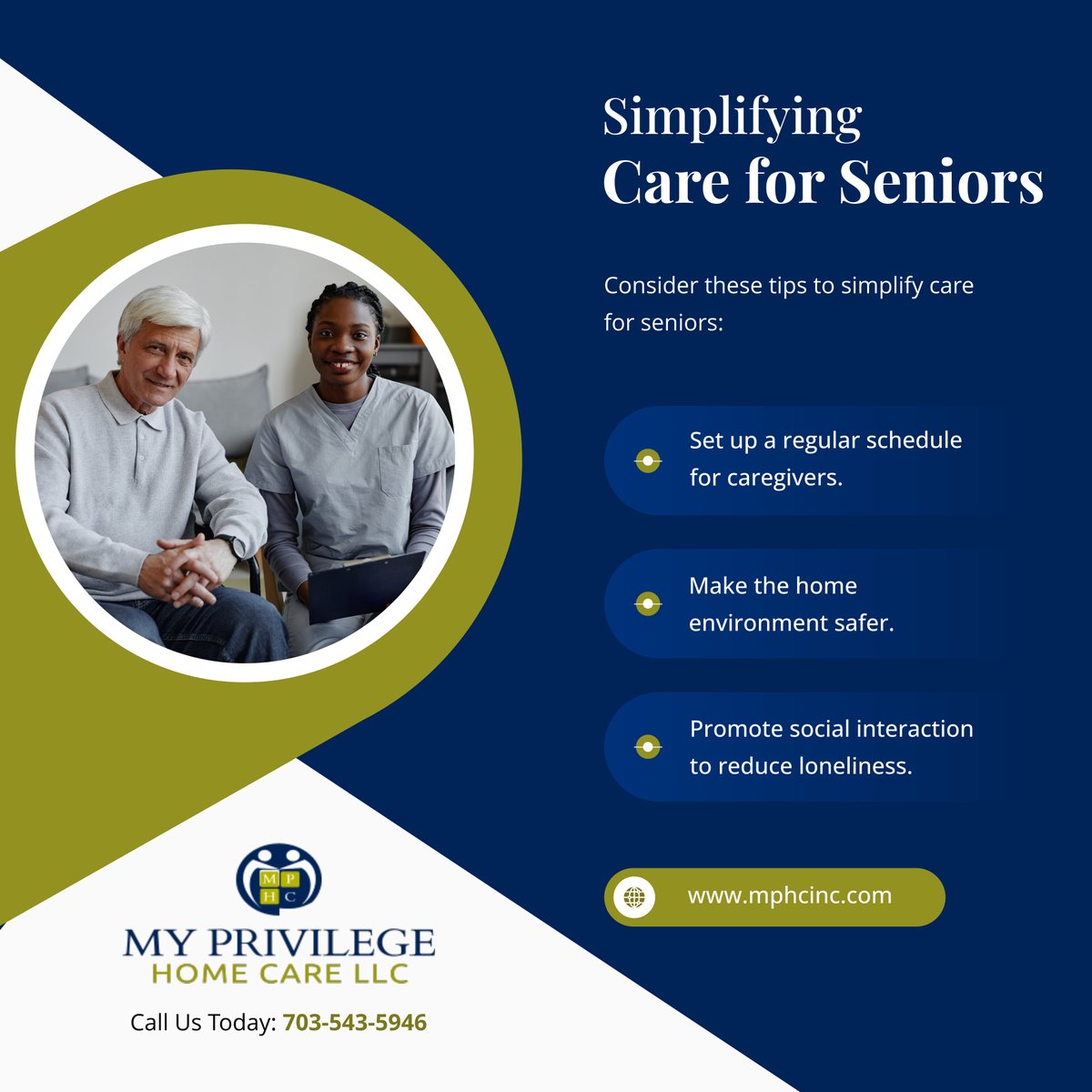 myprivilegehc's tweet image. Senior care can be simplified with proper planning. These tips help ensure your loved one receives the best care possible.

#FairfaxVA #HomeCare #SeniorCare