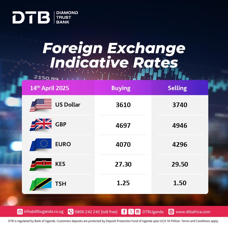For the best and most comprehensive forex rates in town, please visit any DTB Branch near you. #forex #BankWithUsBankOnUs