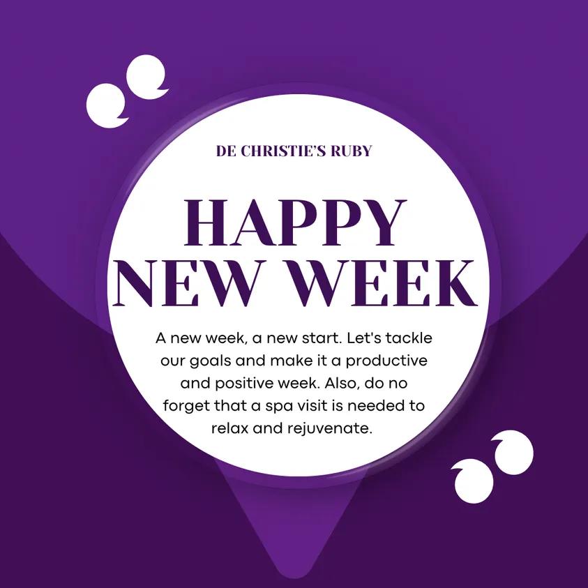 Dechristieruby's tweet image. Happy New week from De Christie&apos;s Ruby Spa✨✨. Don&apos;t forget to take a break to rejuvenate and relax at the spa while working on achieving your goals for the week. 

#monday #happynewweek #dechristiesruby #spa #dayathespa #spaday