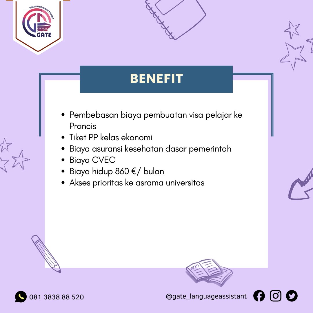 Gatelanguage_'s tweet photo. Berikut detailnya ya☺️

Buat link informasi lebih lanjutnya cek link dibawah👇
https://t.co/KMMtGfABM2 https://t.co/pxjNHRWrQC