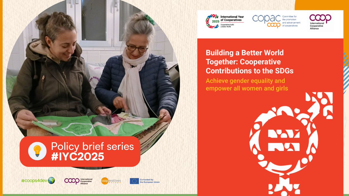 CoopsEurope's tweet image. How do #cooperatives advance #GenderEquality? 🤔 

Learn about the cooperative Resew 🇺🇦 and other case studies in the new policy brief series for #IYC2025. 

See how coops #CoopsBuildABetterWorld &amp;amp; empower women.

Read: coopseurope.coop/news_article/s…

#coops4dev🌍 #SDG5