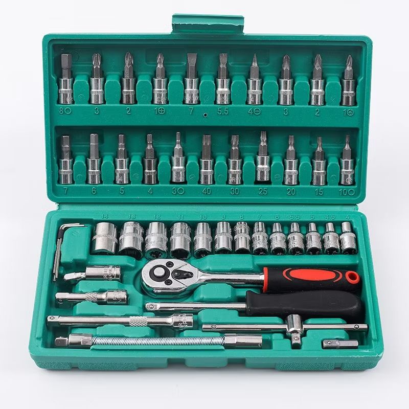 giovanett2's tweet photo. Dê uma olhada em 40 Peças / 46 Peças Jogo De Chave Catraca Caixa De Ferramentas Completa Reversível Soquetes Maleta por R$28,99 - R$42,59. Compre na Shopee agora! https://t.co/j8LBtjr7vu https://t.co/VaAs2FAMbE