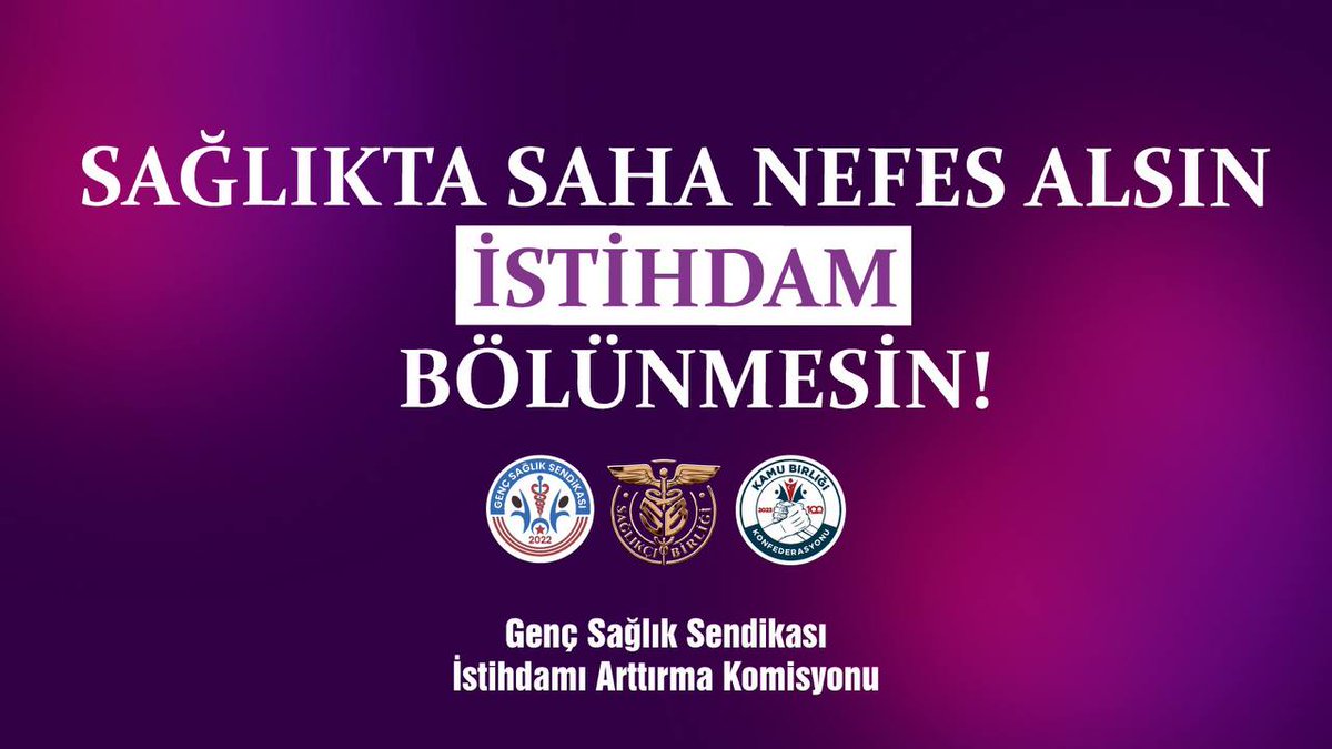 Sağlık çalışanlarının etkin bir şekilde istihdam edilmesi için 37 bin kişilik alımın tek seferde gerçekleştirilmesi şarttır.
#Bölmeden37BinSağlıkçı