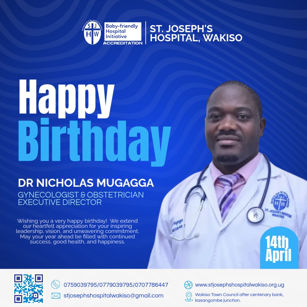 St. Joseph’s Hospital,Wakiso (@stjosephhospwak) on Twitter photo Happy Birthday ED
<a href="/MugaggaNicholas/">Dr.Nicholas Mugagga</a> We extend our heartfelt appreciation for your inspiring leadership, vision, and unwavering commitment. May your year ahead be filled with continued success, good health, and happiness. Happy Birthday ED
<a href="/MugaggaNicholas/">Dr.Nicholas Mugagga</a> We extend our heartfelt appreciation for your inspiring leadership, vision, and unwavering commitment. May your year ahead be filled with continued success, good health, and happiness.