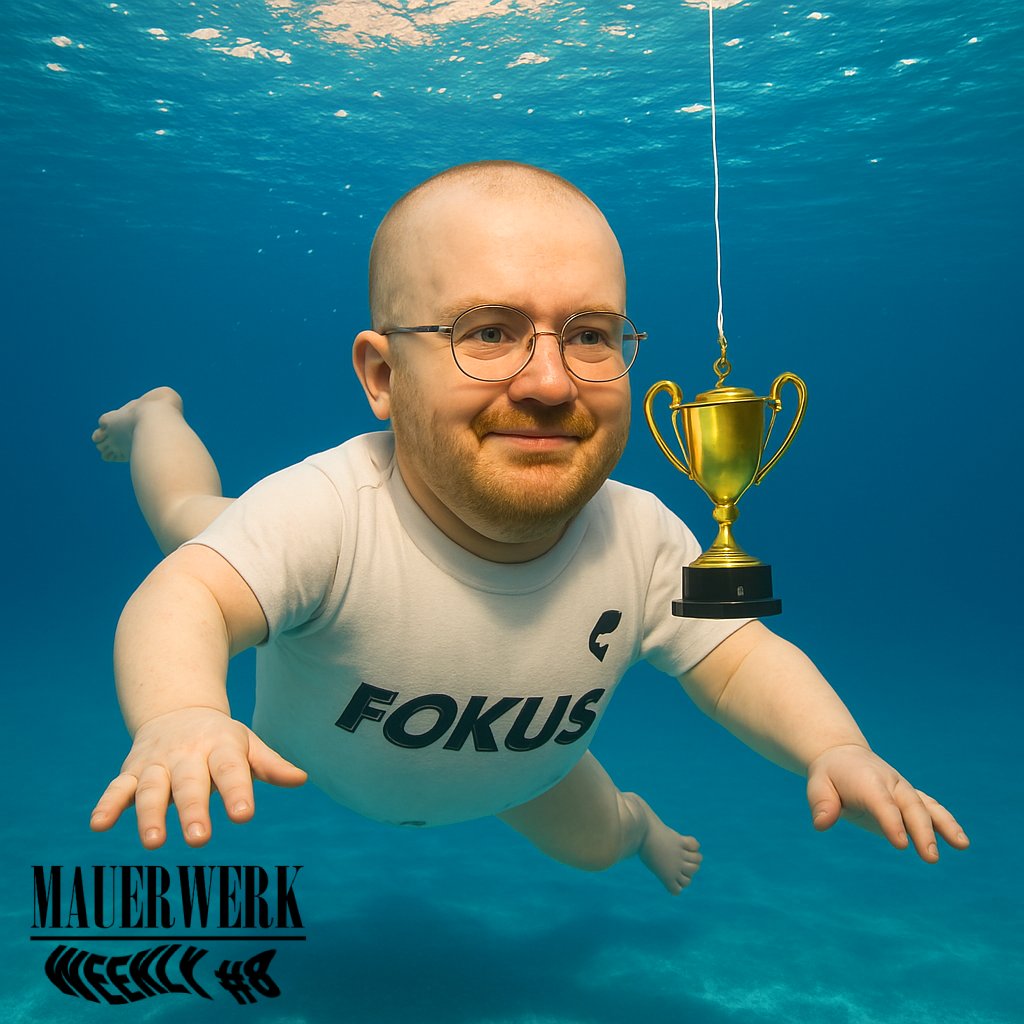Liebe T3-Krieger, zieht euch die Schwimmflügel an – denn am Mittwoch wird’s nass! 😉

Euer LieblingsSova geht wieder auf Trophäenjagd 👀

#MAUERWERK