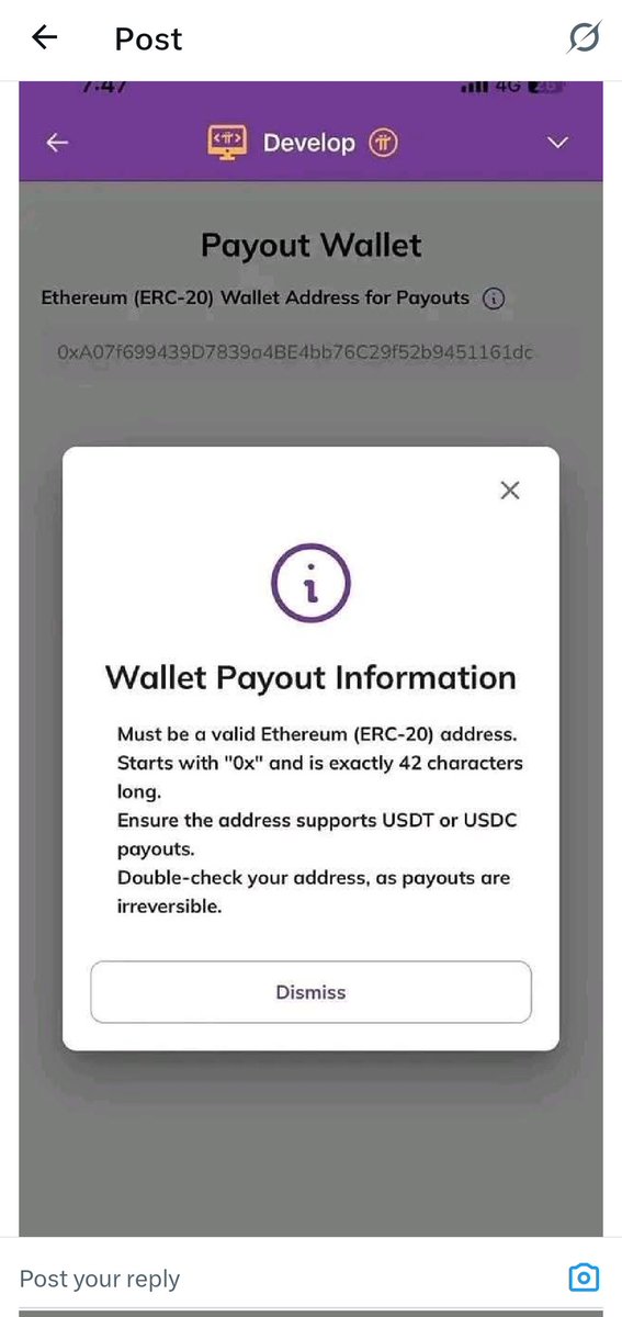 pinetworktr314's tweet photo. #Pi Network, Ethereum Zincir Entegrasyonu ile Sorunsuz Ödemelerin Kilidini Açıyor

Pi ekosistemindeki geliştiriciler için harika bir haber: Pi artık Ethereum blok zincirine bağlanıyor ve bu sayede ödeme seçeneklerinde yepyeni bir esneklik ve verimlilik düzeyine ulaşılıyor.

Bu güncellemeyle birlikte geliştiriciler artık Ethereum (ERC-20) cüzdanını bağlayarak doğrudan USDT veya USDC cinsinden ödeme alabilecek, böylece güvenli ve hızlı işlemler sağlayabilecek. Cüzdan adresinizin "0x" ile başladığından, 42 karakter uzunluğunda olduğundan ve ERC-20 token'larını desteklediğinden emin olun. Bağlantı kurulduğunda ödemeler hızlı ve geri alınamaz olduğundan doğruluk olmazsa olmazdır.

Bu kilometre taşı, Pi Network'ün merkezi olmayan hizmete doğru yolculuğunda önemli bir adım teşkil ediyor ve Pi Zinciri ile Ethereum'un güçlü altyapısı arasındaki boşluğu kapatıyor. İster dApp'ler geliştiriyor olun, ister özelliklerden para kazanıyor olun, geliştiriciler artık kusursuz, gerçek dünya ödeme yeteneklerinin keyfini çıkarıyor.

Zincir üzerinde ödeme almaya hazır mısınız? Bugün Ethereum cüzdanınızı bağlayın ve Pi'nin bir sonraki evriminin bir parçası olun.
#PiCoin 

#PiModelleri #PiNetwork #Ethereum #ETH #Kripto