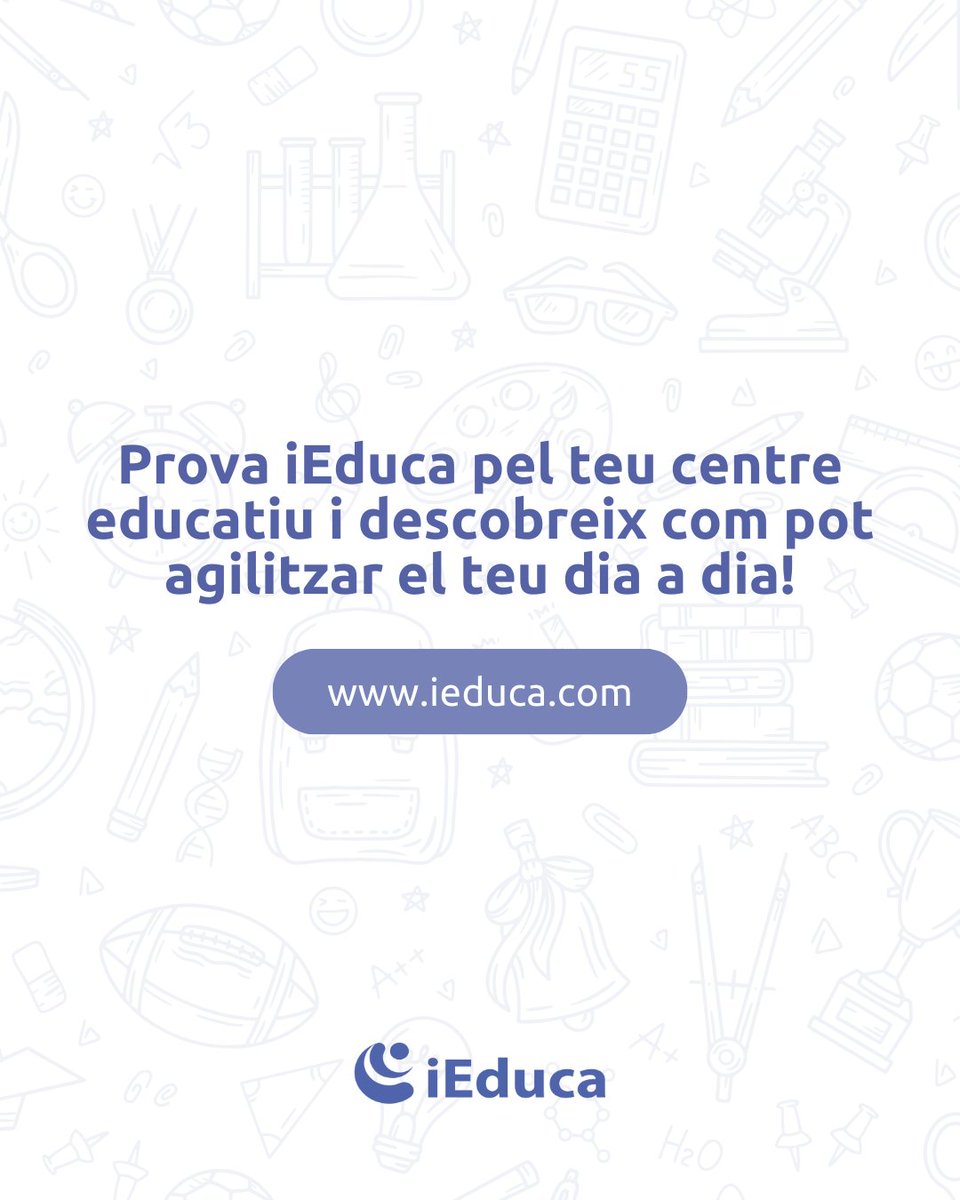 iEduca_'s tweet photo. 🎯 T’imagines tenir-ho tot centralitzat en una única eina?

#iEduca t'ajuda a connectar les peces més rellevants del teu centre.

🧠 Més eficiència, menys papers, més educació.

Descobreix totes les funcionalitats a 👉 https://t.co/qUJ4SqOdDv

#CentresEducatius #GestióEducativa https://t.co/HkdJza1wdh