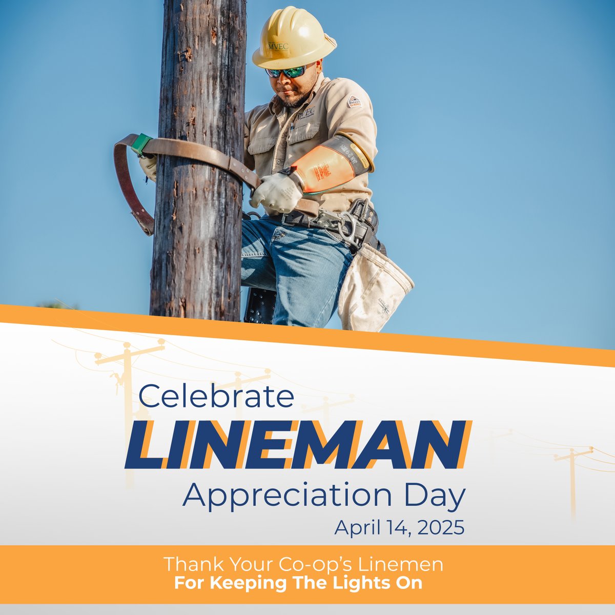 MagicValleyEC's tweet image. ⚡️ Happy Lineman Appreciation Day! ⚡

Today we honor the brave men and women who work through all conditions to keep our lights on and our communities connected. Thank you for your strength, skill, and dedication! 💪🌩️ #ThankALineman #LinemanAppreciationDay #Magicvalley