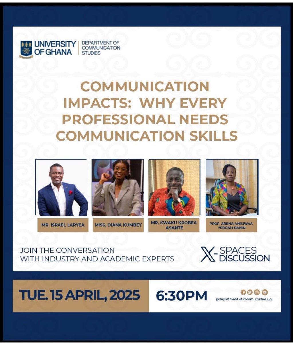 Your future in comms? It’s giving upgrade. Tap in TOMORROW on X-Spaces. The boss man himself, <a href="/TheIsraelLaryea/">Israel Laryea</a> , is joining the chat. Don’t ghost it.

#influenceraf #influencermarketing #comms