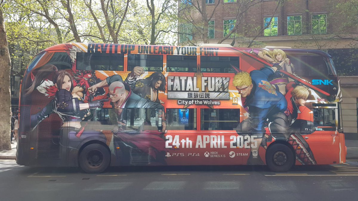 FreeplayC's tweet image. Fatal Fury bus spotted outside Animetal. (Nearest tube, Covent Garden).

Pictures sent by an FPC regular!

#FatalFury #Garou #CityOfTheWolves #CR7 #CristianoRonaldo #iShowspeed #SNK