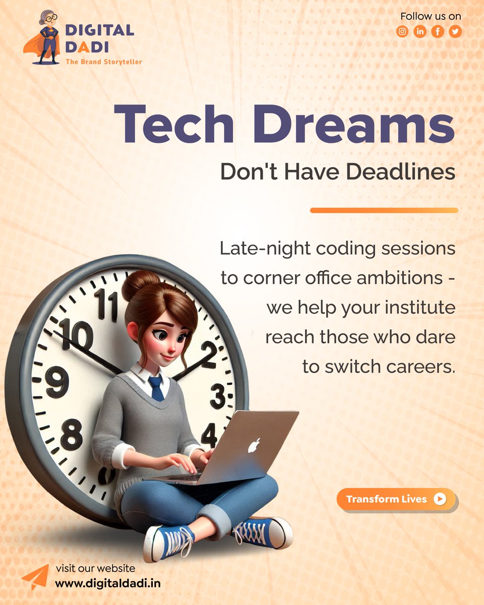 digitaldadi's tweet photo. Ready to explore new horizons in tech?

Digital Dadi helps educational institutions connect with ambitious learners eager to thrive in the digital landscape. Let’s spark innovation together!

#DigitalMarketing #Digitalmarketingservices #SAAS #Edtech #Brandstoryteller #Digitaldadi https://t.co/pX1ruFOzr2