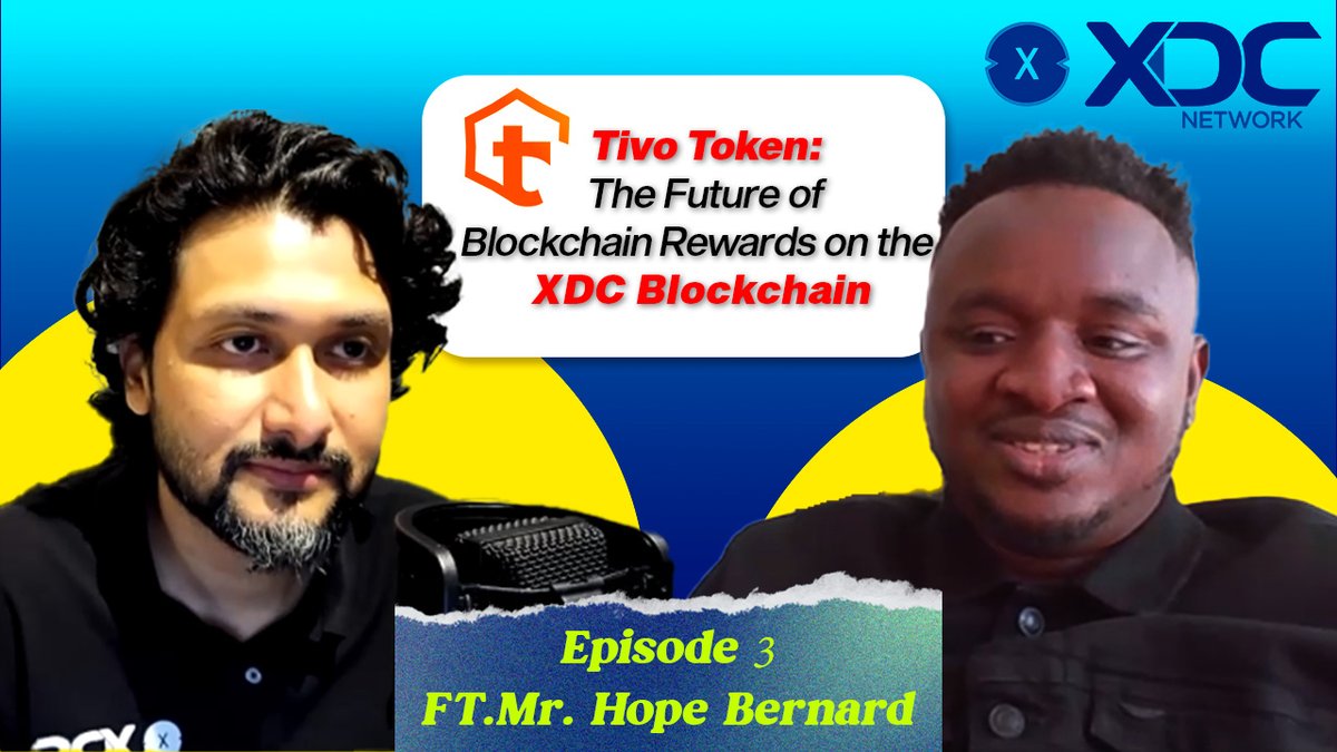 XDC Innovation Labs INDIA (@xdc_labs) on Twitter photo New #XDCIndiaPodcast Episode is LIVE!
Featuring Mr. Hope Bernard, Founder of <a href="/tivorewards/">Tivo Rewards</a>
Discover how Tivo Token is redefining blockchain rewards on the #XDCNetwork – from airdrops to remittances, and community incentives to real-world adoption.
🎥 Watch now: New #XDCIndiaPodcast Episode is LIVE!
Featuring Mr. Hope Bernard, Founder of <a href="/tivorewards/">Tivo Rewards</a>
Discover how Tivo Token is redefining blockchain rewards on the #XDCNetwork – from airdrops to remittances, and community incentives to real-world adoption.
🎥 Watch now: