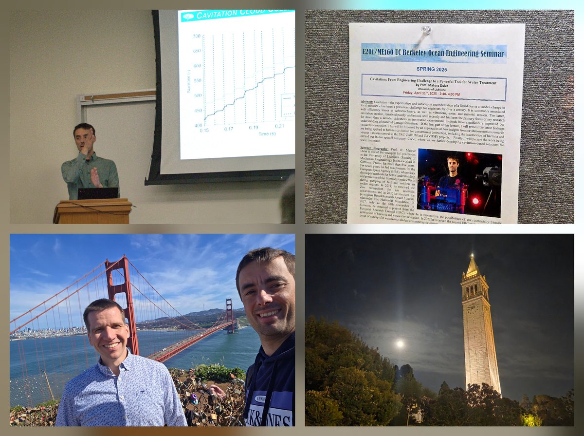 Matevz Dular (@matevzdular) on Twitter photo A (too) short visit and an invited lecture at <a href="/UCBerkeley/">UC Berkeley</a>.
#cavitation <a href="/ERC_Research/">European Research Council (ERC)</a> A (too) short visit and an invited lecture at <a href="/UCBerkeley/">UC Berkeley</a>.
#cavitation <a href="/ERC_Research/">European Research Council (ERC)</a>