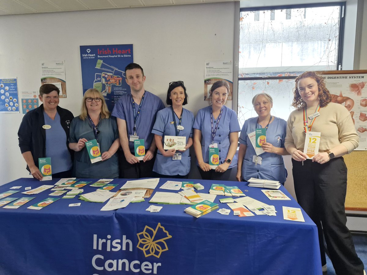Beaumont RCSI Cancer Centre (@cancercentreire) on Twitter photo The Colorectal Cancer Nursing team and <a href="/IrishCancerSoc/">Irish Cancer Society</a> are raising awareness about #bowelcancer this morning. As the 4th most commonly diagnosed cancer in Ireland it's important to know the signs and symptoms . Learn more here shorturl.at/YApBz . #bowelcancerawareness The Colorectal Cancer Nursing team and <a href="/IrishCancerSoc/">Irish Cancer Society</a> are raising awareness about #bowelcancer this morning. As the 4th most commonly diagnosed cancer in Ireland it's important to know the signs and symptoms . Learn more here shorturl.at/YApBz . #bowelcancerawareness