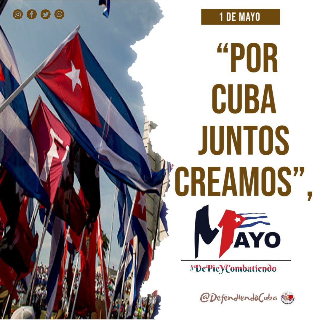 #LunesConMarx. "Proletarios de todos los países, ¡uníos!". Alto y claro: este #1Mayo en las plazas y en las redes: #PorCubaJuntosCreamos. ¡Ahí estaremos!