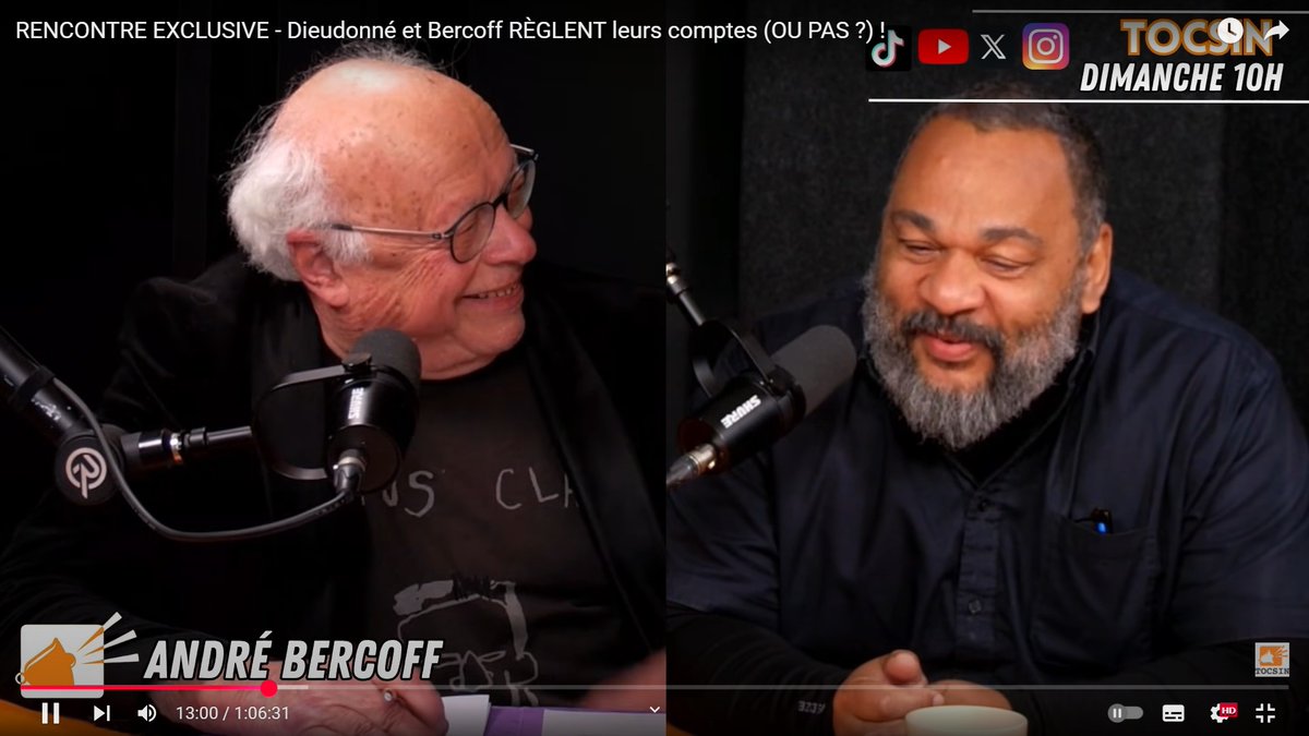 Rudy Reichstadt 🎗️ (@rreichstadt) on Twitter photo André Bercoff n'a pas encore reçu Soral mais pour #Dieudonné, c'est donc chose faite depuis hier ✅
... Sur Tocsin, ce média complotiste dont <a href="/conspiration/">Conspiracy Watch</a> vous parlait récemment : conspiracywatch.info/tocsin-le-medi… André Bercoff n'a pas encore reçu Soral mais pour #Dieudonné, c'est donc chose faite depuis hier ✅
... Sur Tocsin, ce média complotiste dont <a href="/conspiration/">Conspiracy Watch</a> vous parlait récemment : conspiracywatch.info/tocsin-le-medi…